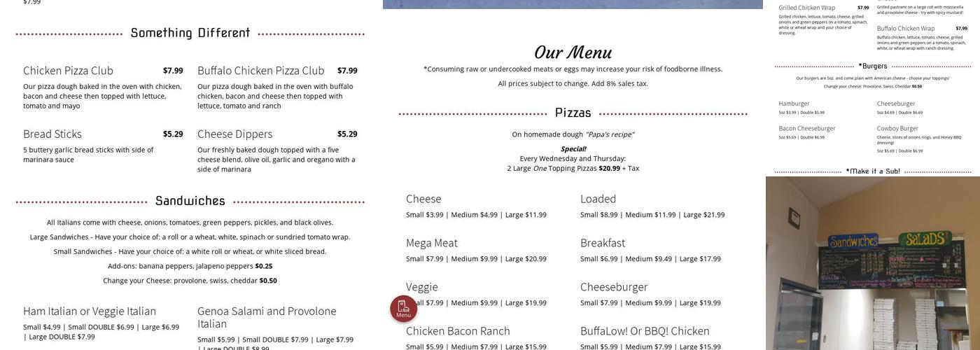 Low's Store Menu