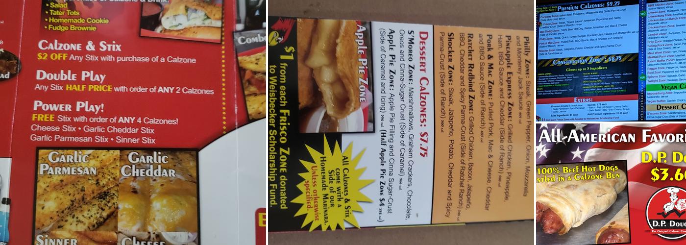D.P. Dough Menu