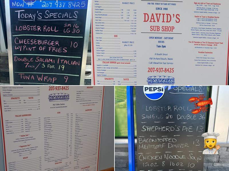 DAVID'S SUB SHOP Menu