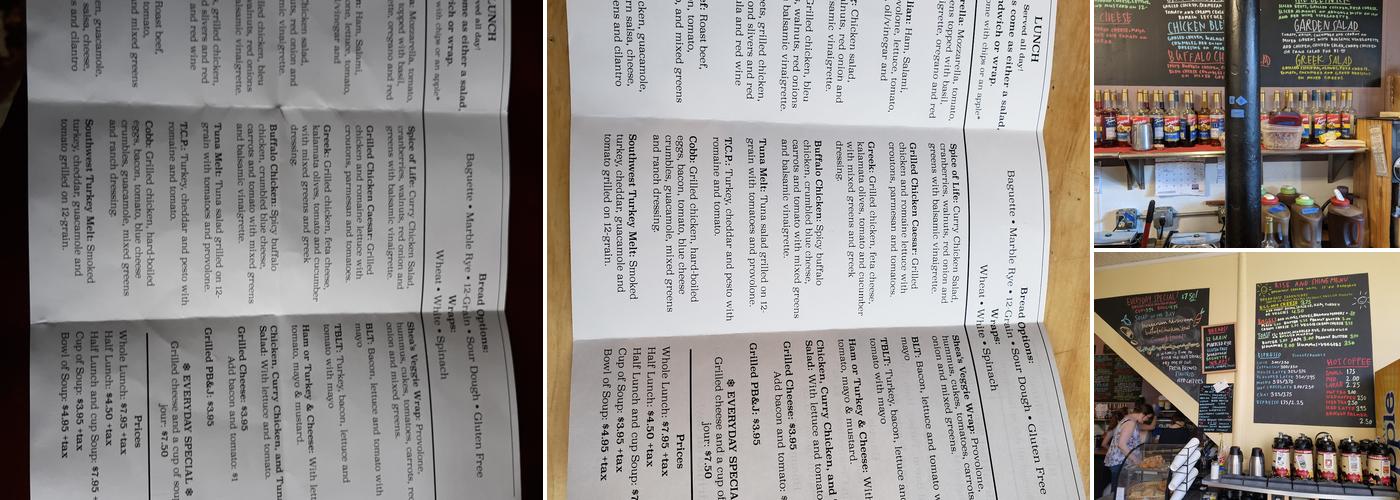 The Crooked Mile Cafe Menu