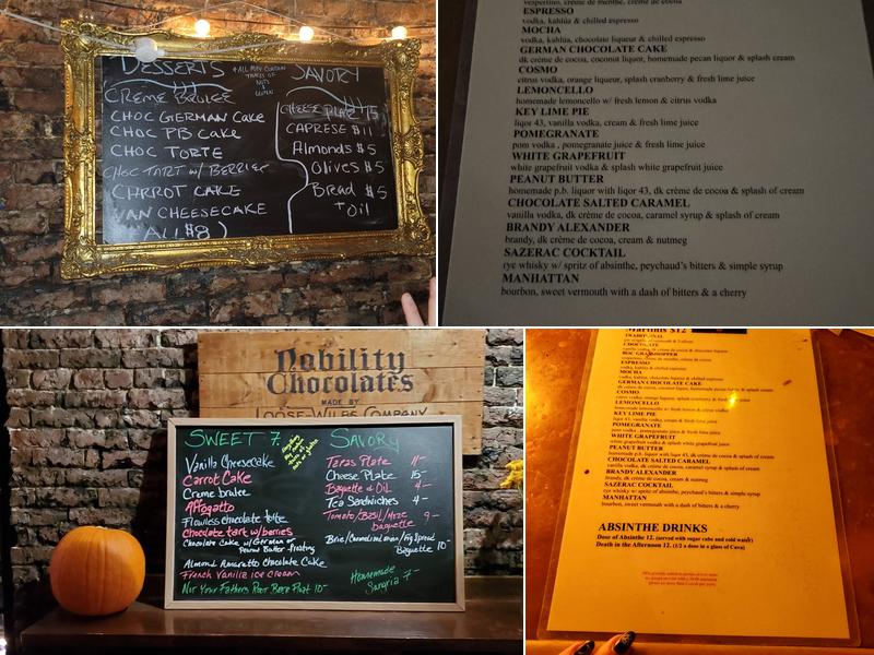 Bar of Chocolate Menu