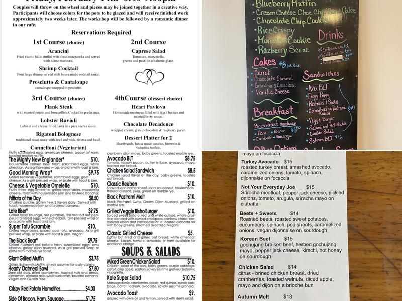 Portland Pottery Cafe Menu