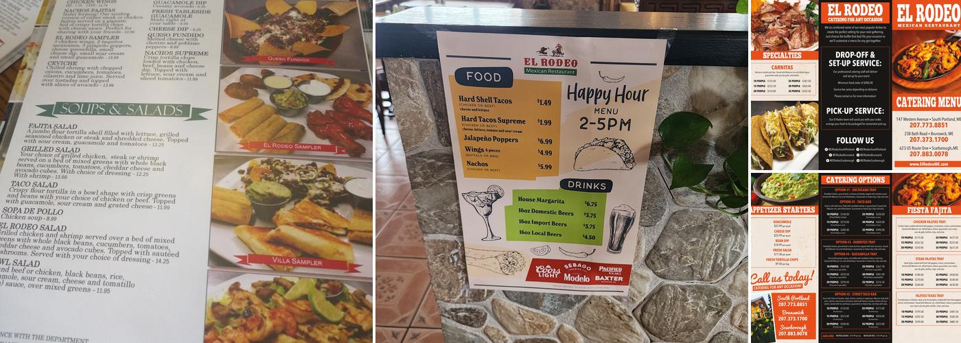 El Rodeo Menu