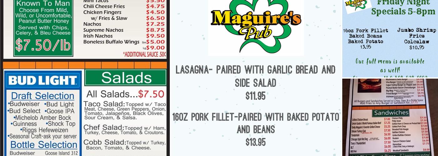 Maguire's Bar & Grill Menu