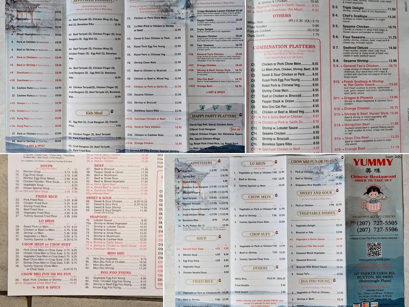Yummy Menu