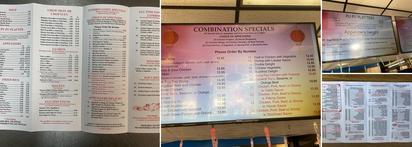Fortune Cookie Menu