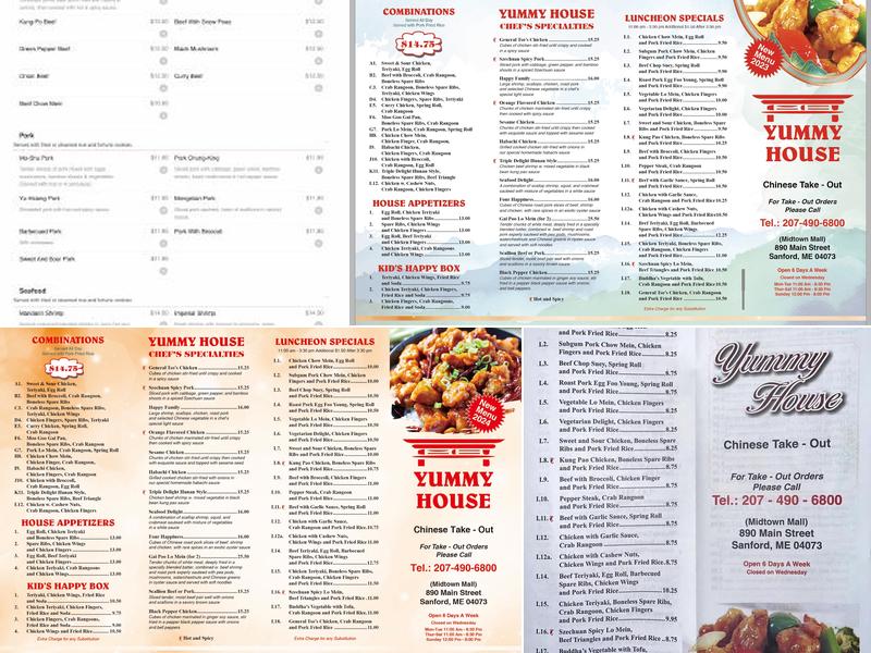 Yummy House Restaurant Menu