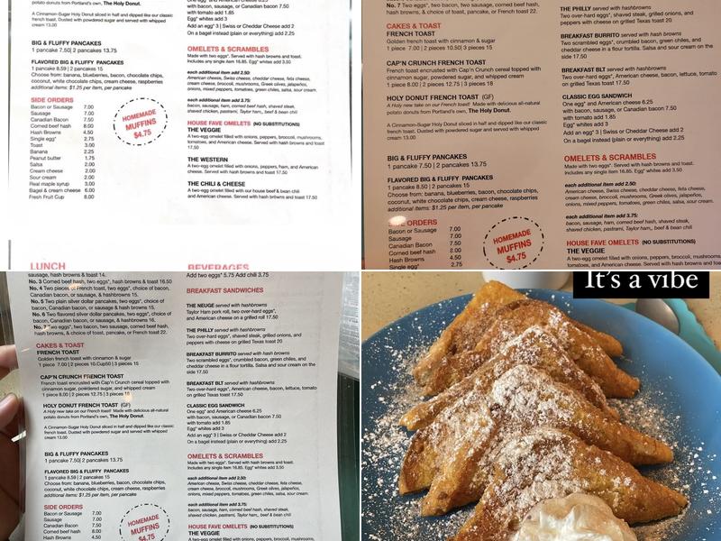 Marcy's Diner Menu