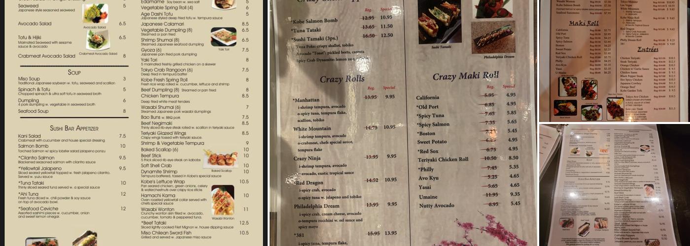 Kobe Steakhouse & Sushi Menu