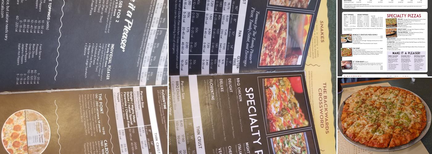 Monical's Pizza Menu