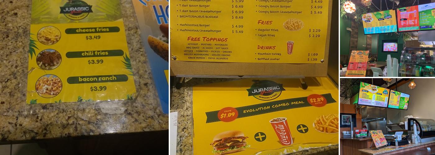 Jurassic Grill Champaign Menu