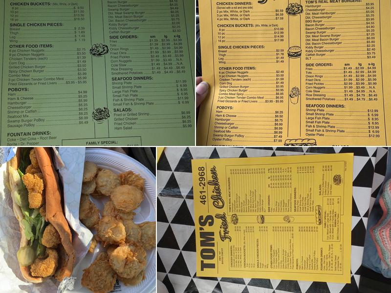 Tom's Fried Chicken Menu