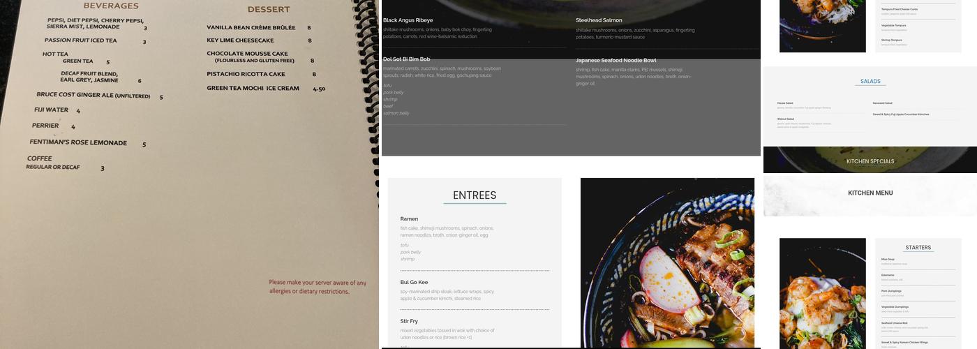 Ko Fusion Menu