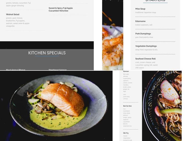 Ko Fusion Menu
