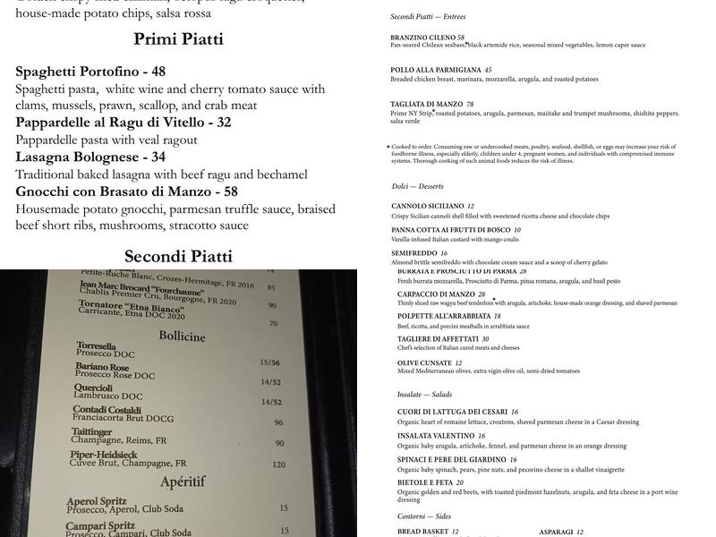 Nando Milano Menu