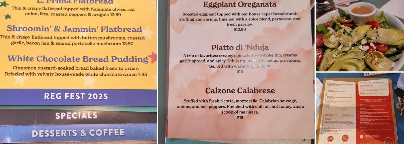 Reginelli's Pizzeria Menu