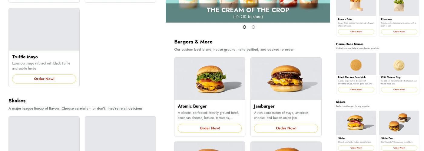 Atomic Burger Menu
