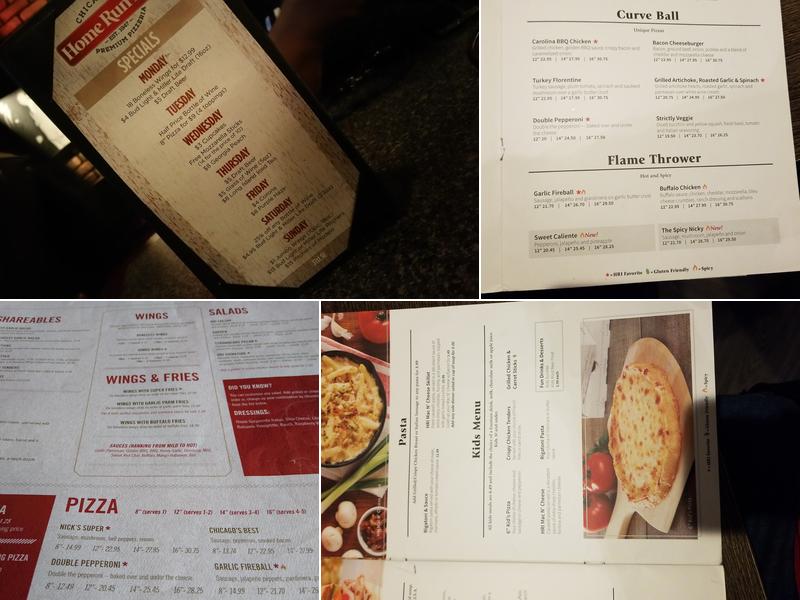 Home Run Inn Pizza Menu