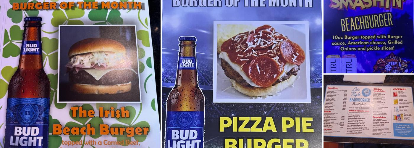 Beachcorner Bar & Grill Menu