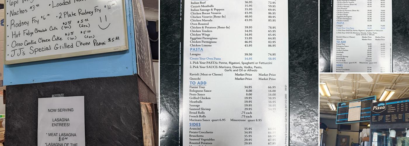 Cuzzo's Pasta, Pizza, Panini, & More Menu