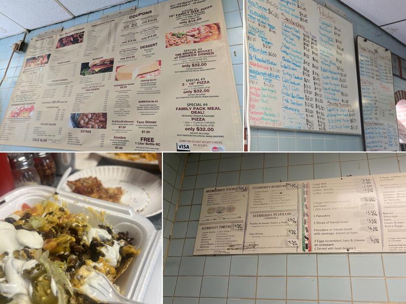 Guerrero's Pizza Menu