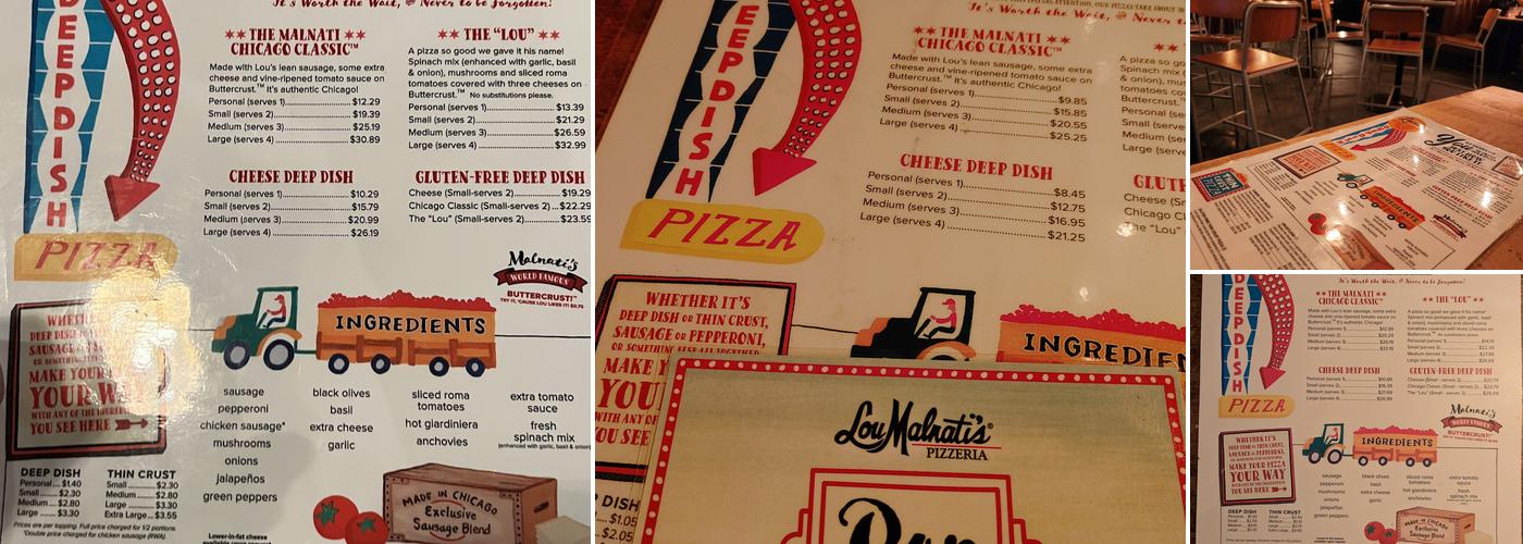 Oak Park - Lou Malnati's Pizzeria Menu