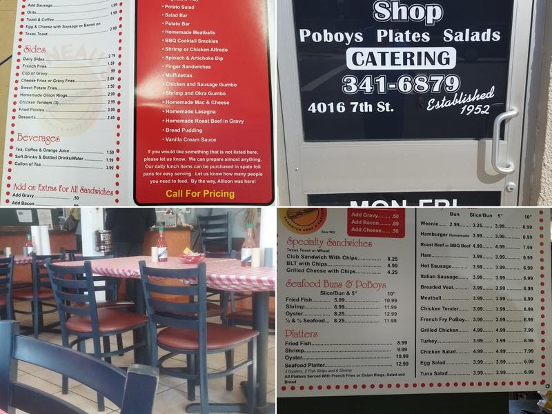 Juneau's Sandwich Shop Menu