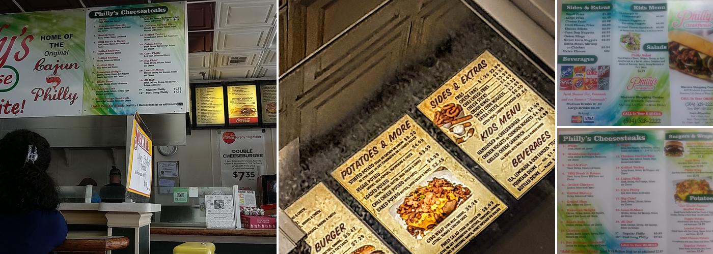 Philly's Steak House Menu