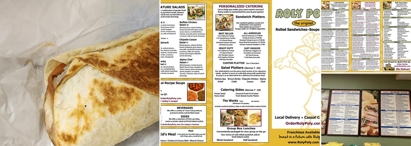 Roly Poly Sandwiches Menu