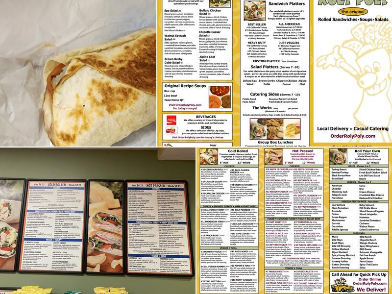 Roly Poly Sandwiches Menu