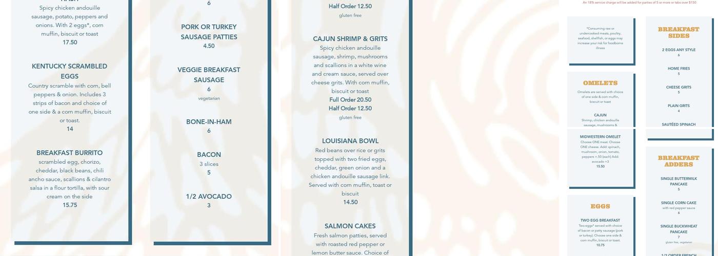 Wishbone Menu