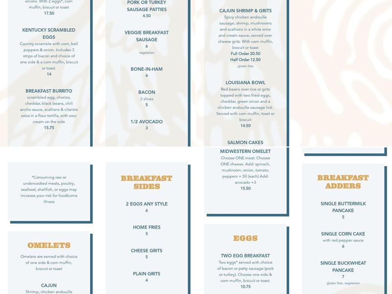 Wishbone Menu