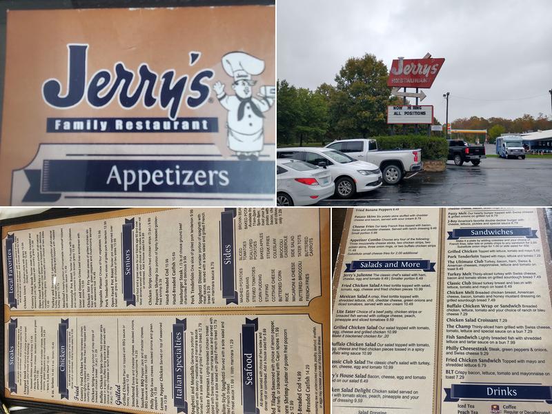 Jerry's Restaurant Menu