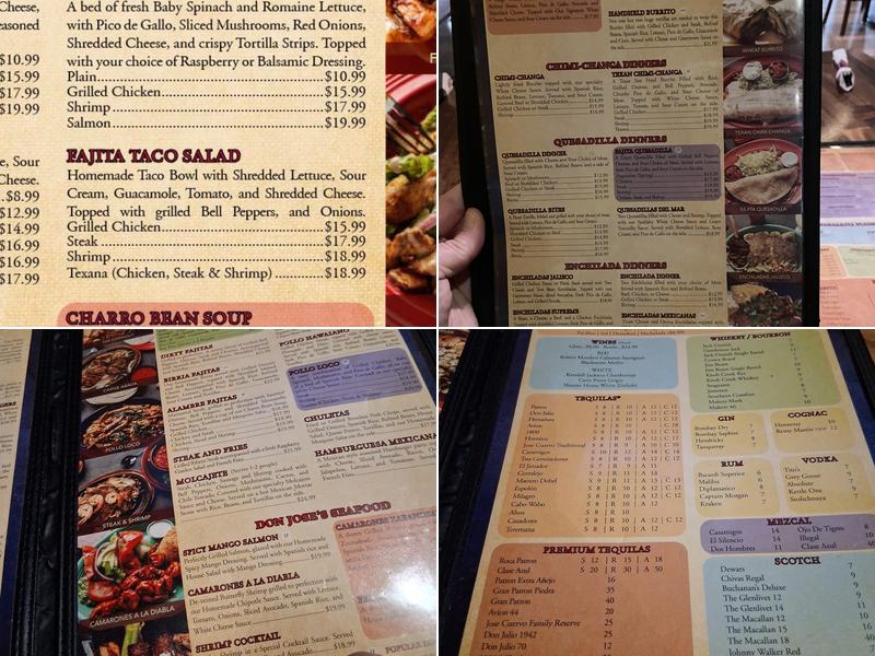 Don Jose's Grill Menu