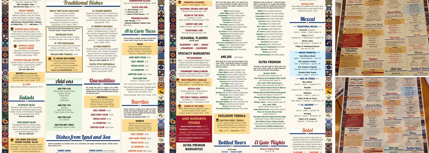 El Gato Negro - French Market Menu