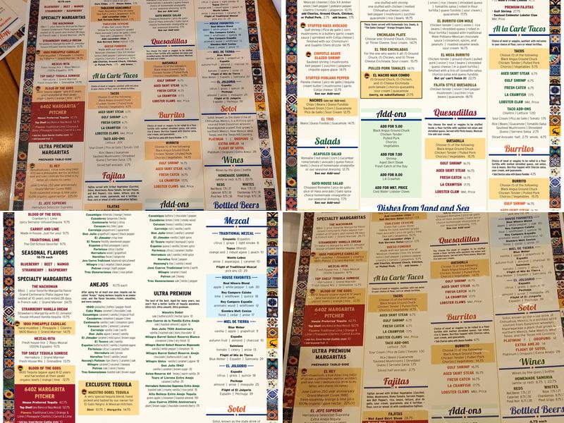 El Gato Negro - French Market Menu