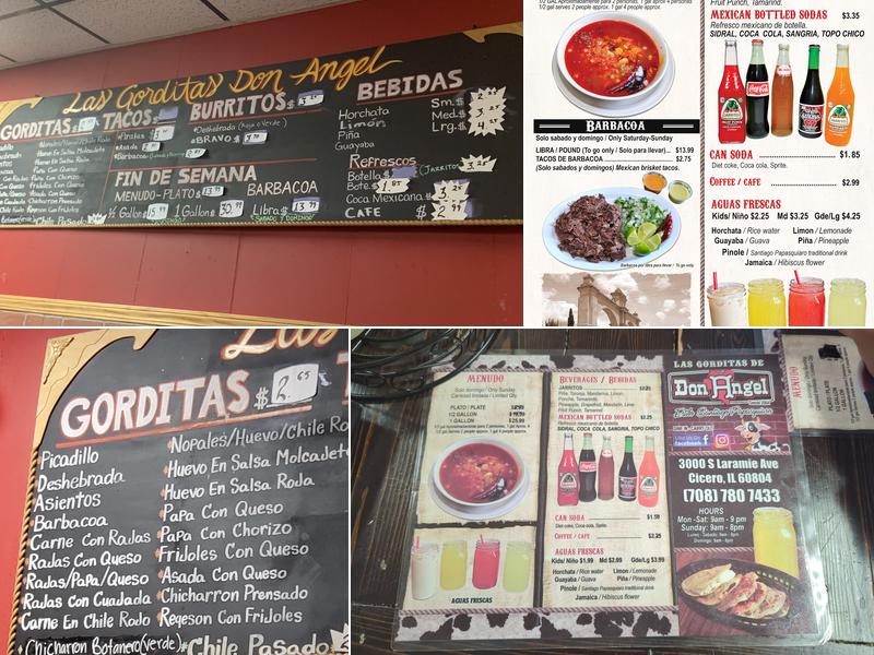 Las Gorditas De Don Angel Menu