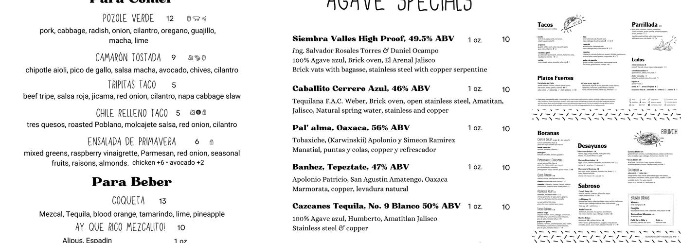 Solazo Menu