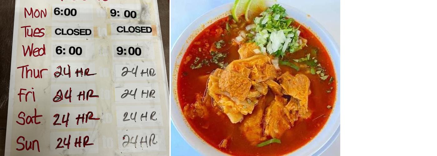 El Molino Restaurant Menu