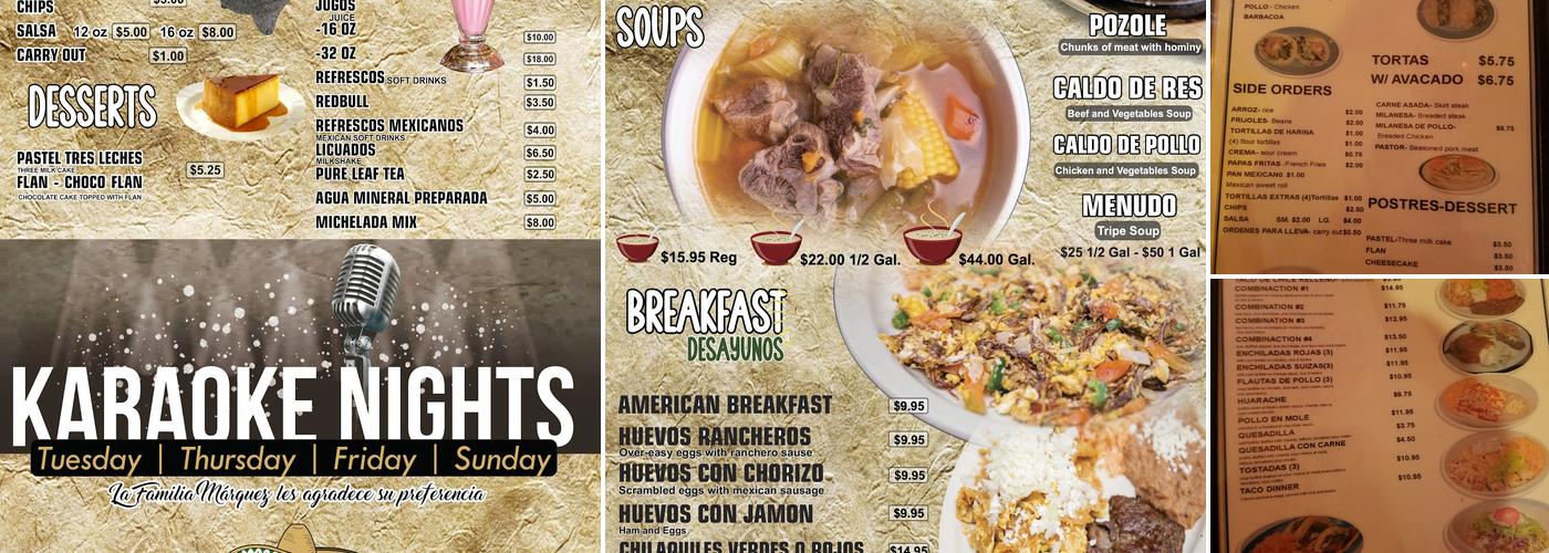 Yolanda's Restaurant Menu