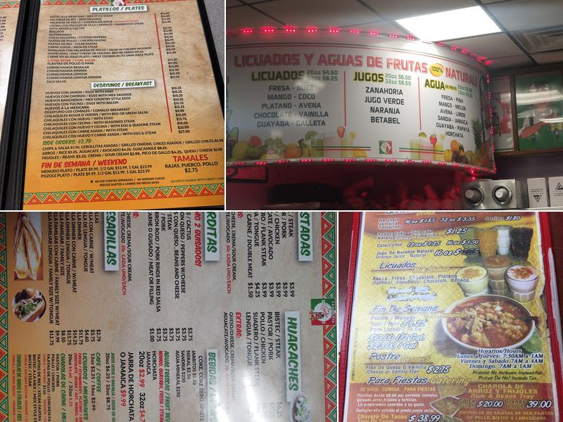 Taqueria Los Comales Pilsen Menu