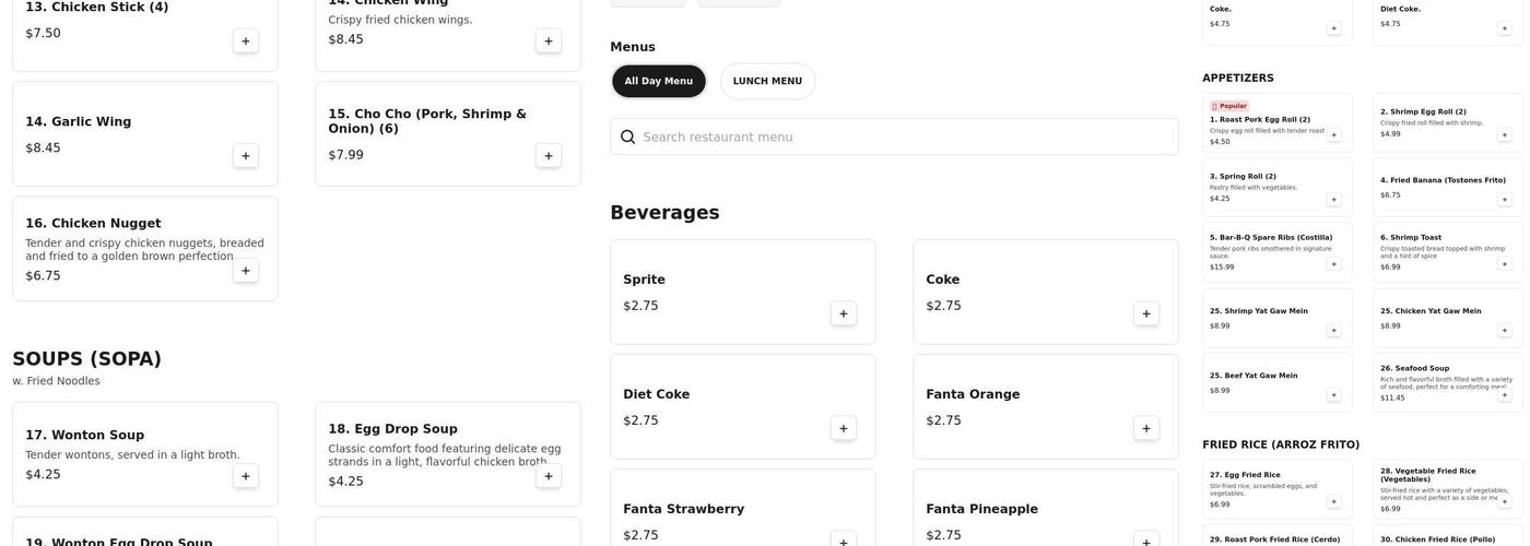 No.1 Red Apple Menu