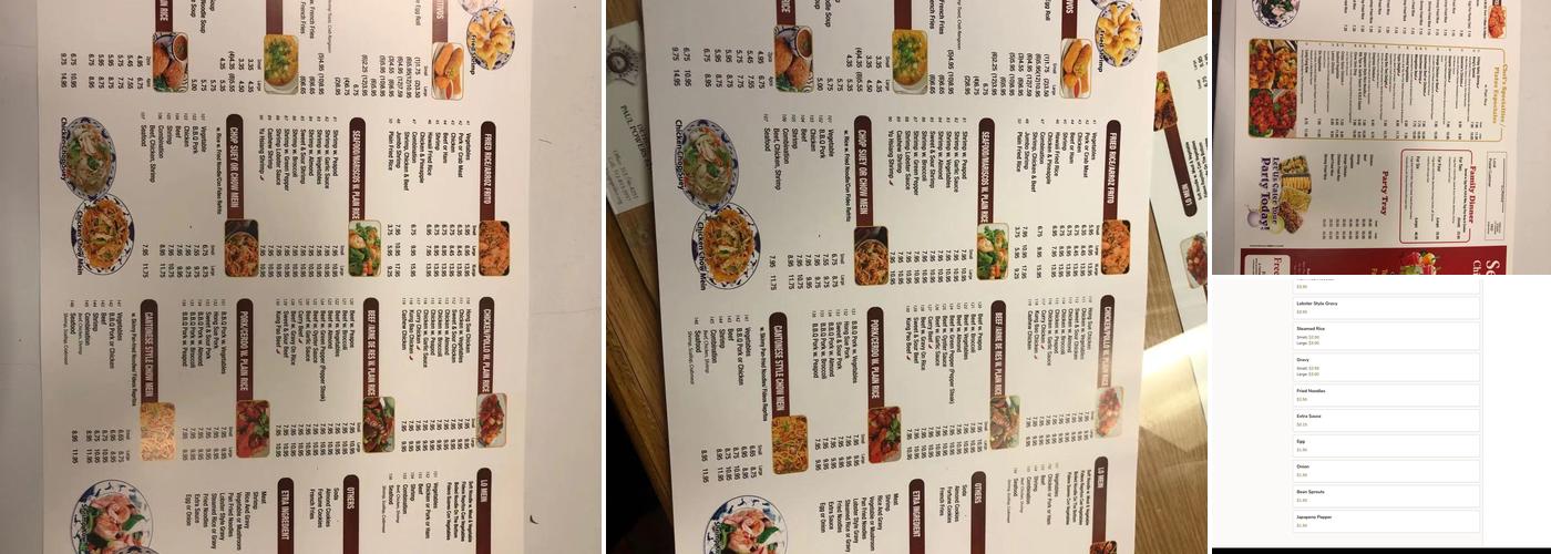 See Thru Chinese Kitchen Menu