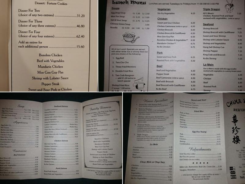 China Pearl Restaurant Menu