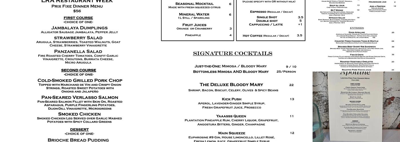 Apolline Menu