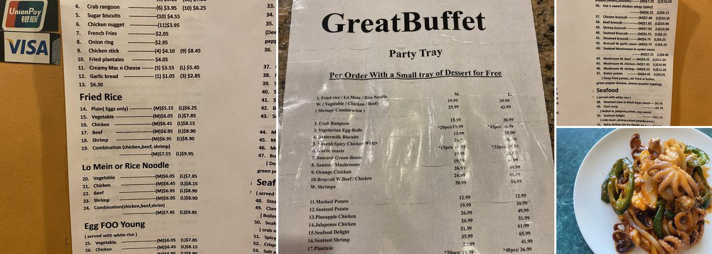 Great Buffet Menu