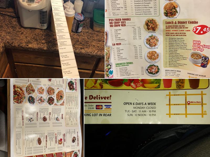 Hong Kong Restaurant Menu