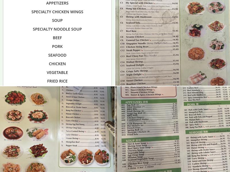 Kim Long Chinese Restaurant Menu