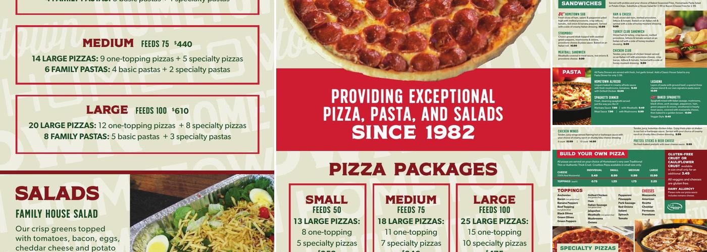 Hometown Pizza - Mt. Washington Menu