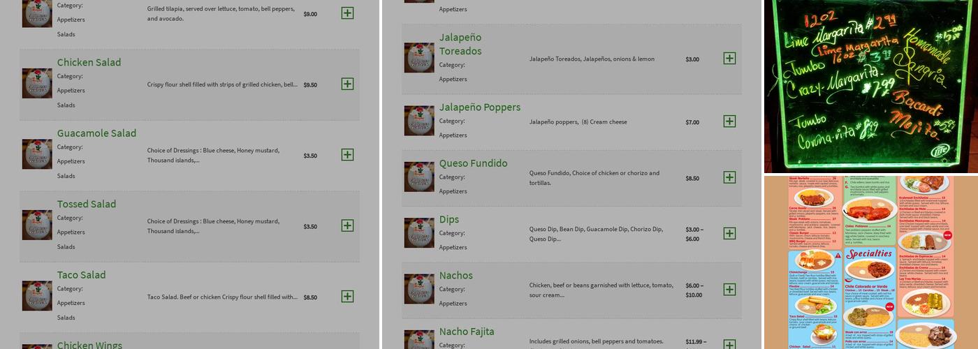 El Nopal Mount Washington Menu